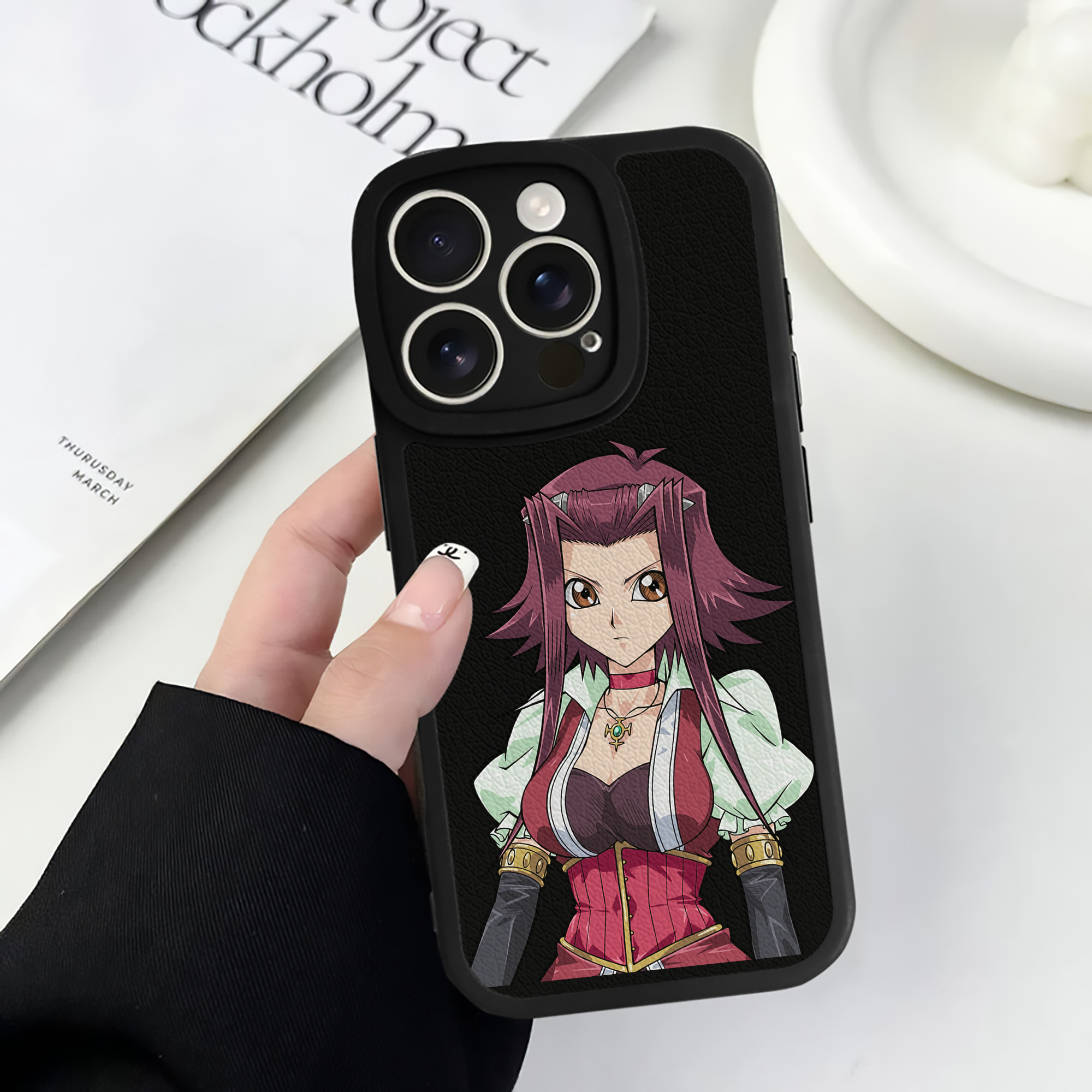 （画像用） 遊☆戯☆王 Yu-Gi-Oh! 【iPhone 16シリーズ対応】シリコンスマホケース（レザー調） 材質：シリコン